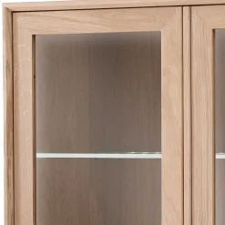 Wohnen Highboards|Vitrinen<90x140x42 Vitrine mit Doppeltür und Schublade - Lamia