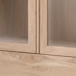 Wohnen Highboards|Vitrinen<90x140x42 Vitrine mit Doppeltür und Schublade - Lamia