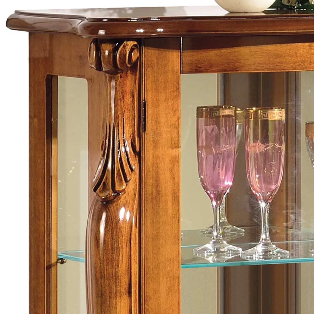 Wohnen Vitrinen<60x120x40 Vitrine mit Spiegel Rückwand - Carlenna II