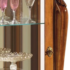 Wohnen Vitrinen<60x120x40 Vitrine mit Spiegel Rückwand - Carlenna II