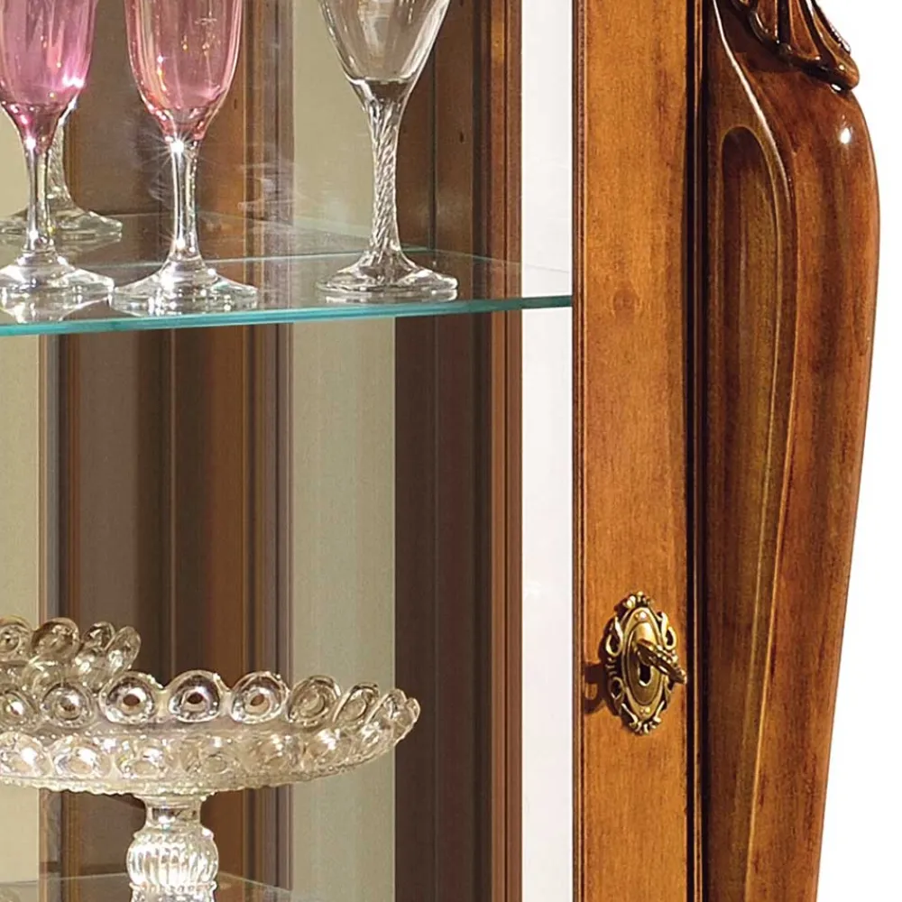 Wohnen Vitrinen<60x120x40 Vitrine mit Spiegel Rückwand - Carlenna II