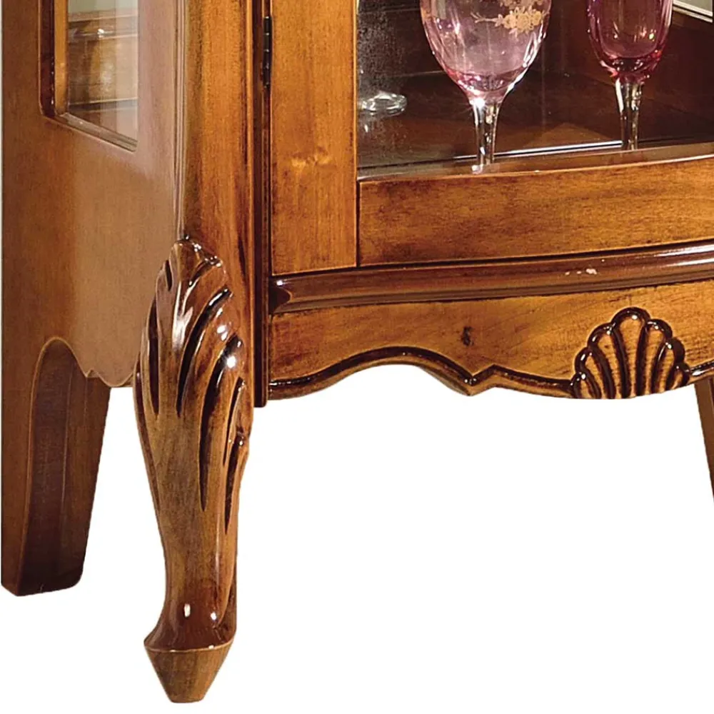 Wohnen Vitrinen<60x120x40 Vitrine mit Spiegel Rückwand - Carlenna II