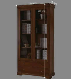Wohnen Vitrinen<94x179x38 Vitrinenschrank im klassischen Stil - Lemerzi