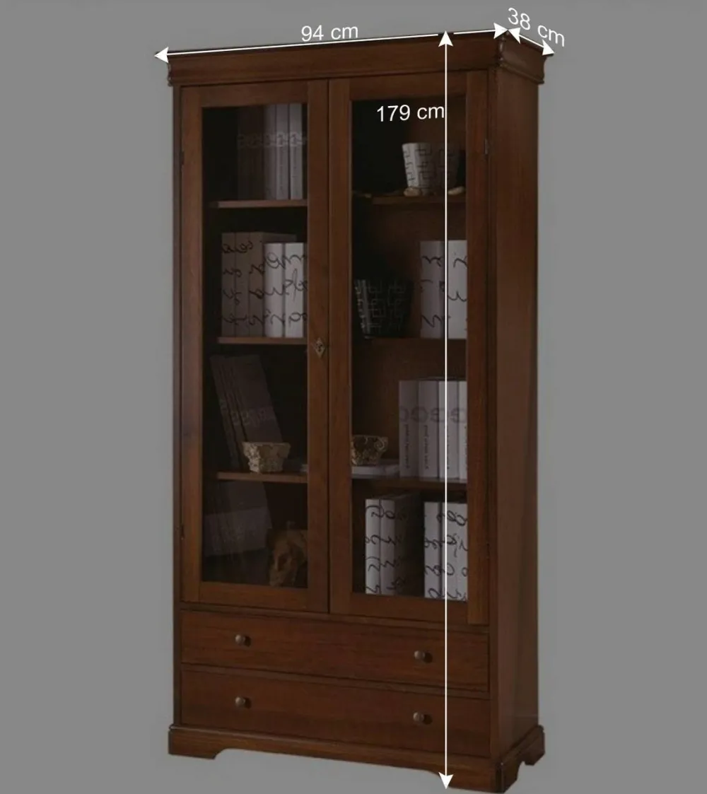 Wohnen Vitrinen<94x179x38 Vitrinenschrank im klassischen Stil - Lemerzi
