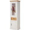Wohnen Vitrinen<55x180x38 Vitrinenschrank im Landhaus Look - Alexandra