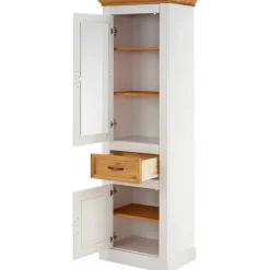 Wohnen Vitrinen<55x180x38 Vitrinenschrank im Landhaus Look - Alexandra