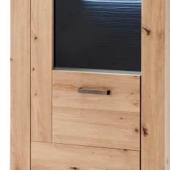 Wohnen Vitrinen<74x211x45 Vitrinenschrank in Eiche Dekor - Wykina