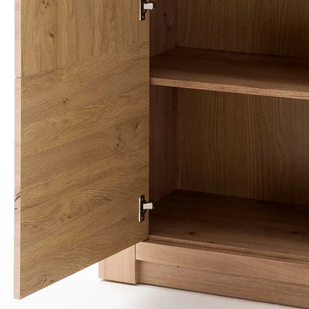 Wohnen Vitrinen<74x211x45 Vitrinenschrank in Eiche Dekor - Wykina