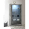 Wohnen Vitrinen<110x191x43 Vitrinenschrank in Grau zweifarbig - Setmora