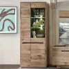 Wohnen Vitrinen<80x202x38 Vitrinenschrank in Wildeiche NB - Zelio