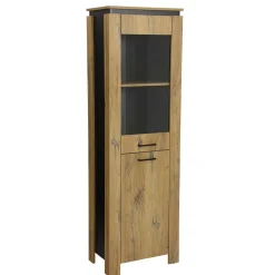 Wohnen Vitrinen<60x190x38 Vitrinenschrank in Zinneiche NB - Traudarian