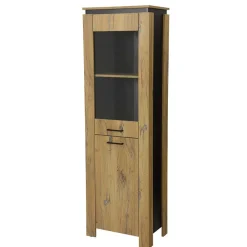Wohnen Vitrinen<60x190x38 Vitrinenschrank in Zinneiche NB - Traudarian
