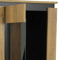 Wohnen Vitrinen<60x190x38 Vitrinenschrank in Zinneiche NB - Traudarian