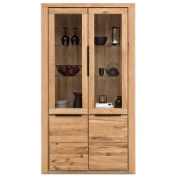 Wohnen Highboards|Vitrinen<108x199,5x40 Vitrinenschrank 4-türig - Nelenia