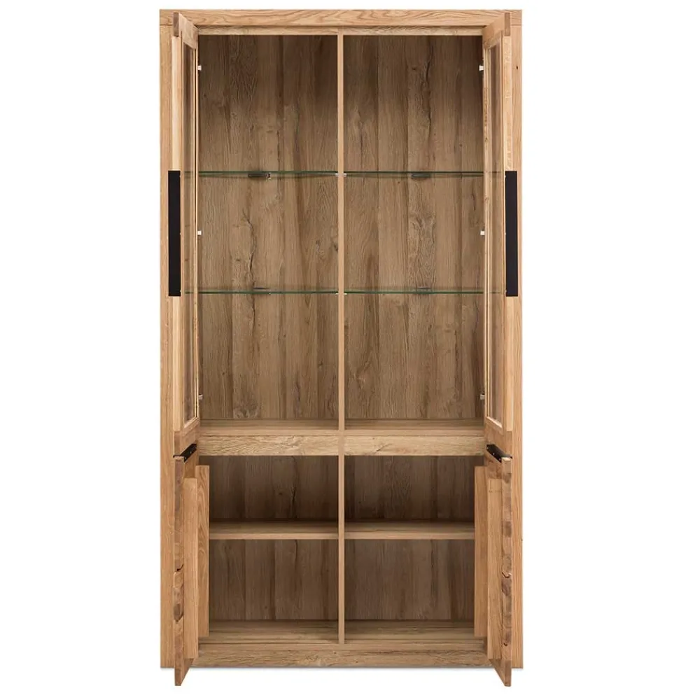 Wohnen Highboards|Vitrinen<108x199,5x40 Vitrinenschrank 4-türig - Nelenia