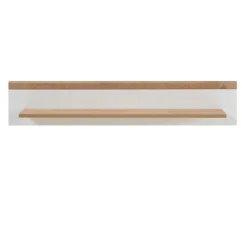 Wohnen Regale<107x20x19 Wand Regal in Weiß & Eichefarben - Cablos