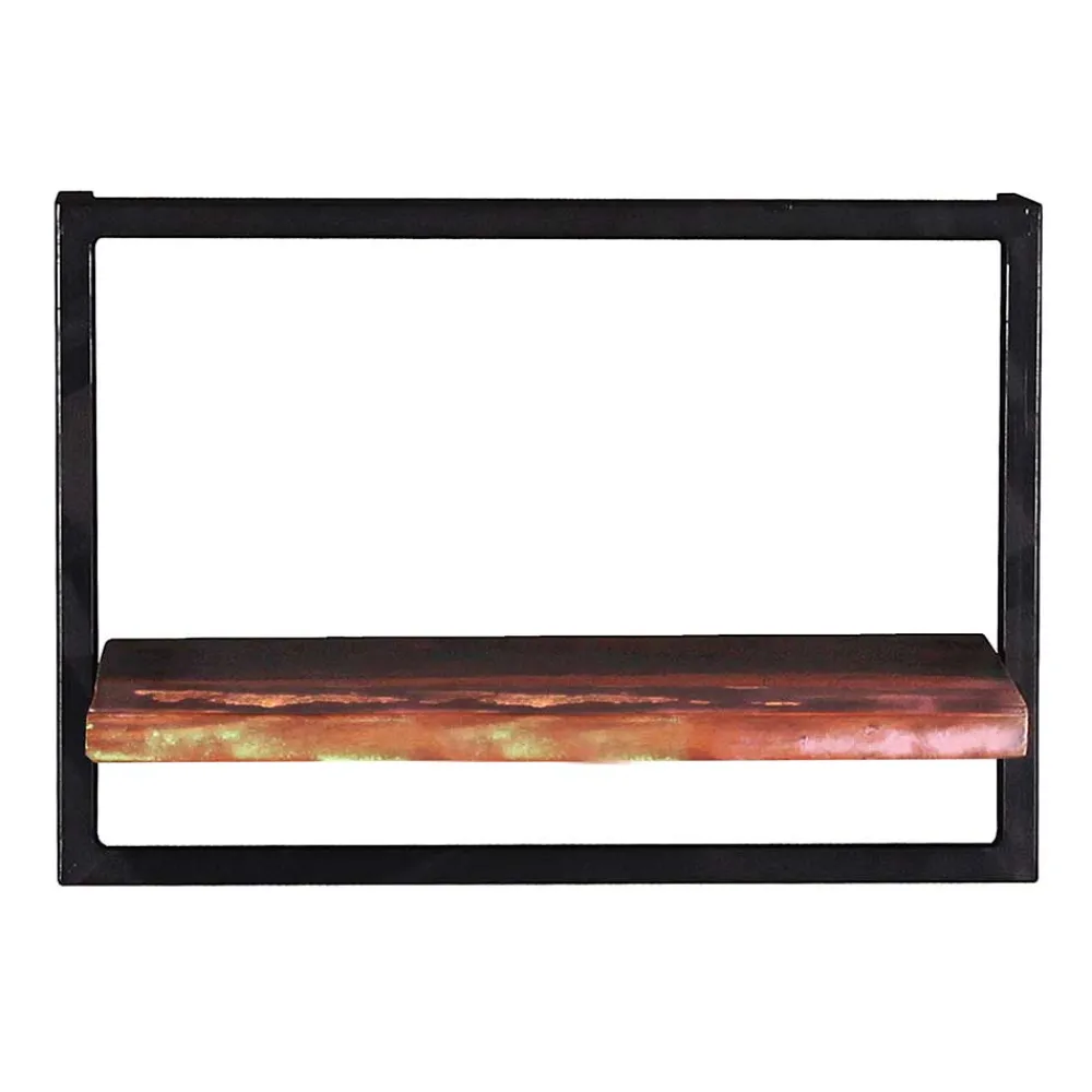 Wohnen Regale<50x35x25 Wandboard aus Altholz mit Metallrahmen - Jamaica