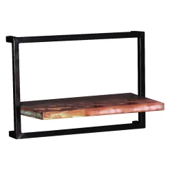 Wohnen Regale<50x35x25 Wandboard aus Altholz mit Metallrahmen - Jamaica