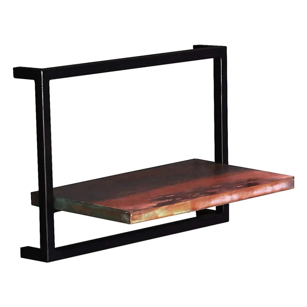 Wohnen Regale<50x35x25 Wandboard aus Altholz mit Metallrahmen - Jamaica