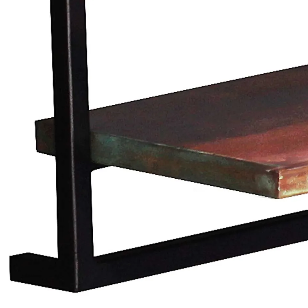 Wohnen Regale<50x35x25 Wandboard aus Altholz mit Metallrahmen - Jamaica