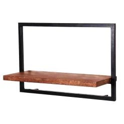 Wohnen Regale<65x25x35 Wandboard aus Holz & Altmetall - Mendoza