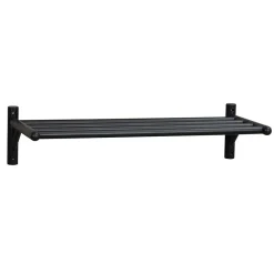 Wohnen Regale<80x19x33 Wandboard für Schuhe in Schwarz - Evlinu