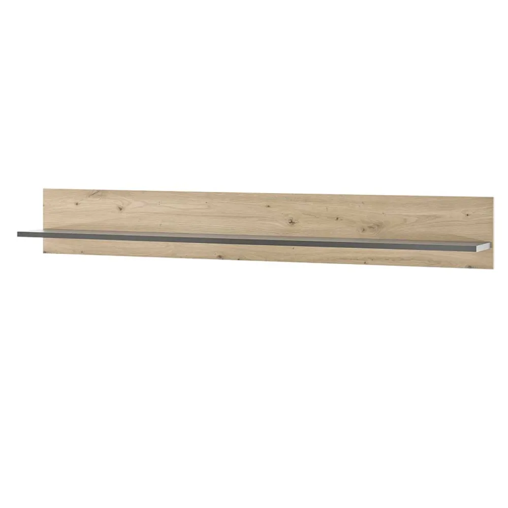 Wohnen Regale<138x20x20 Wandboard in Wildeiche Optik - Lairian