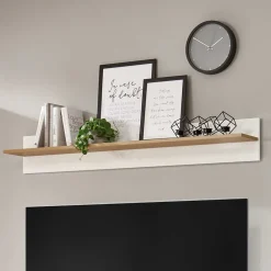 Wohnen Regale<138x20x20 Wandboard mit Rückwand - Myrda