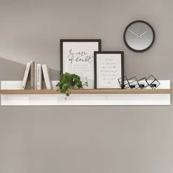 Wohnen Regale<138x20x20 Wandboard mit Rückwand - Myrda