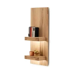 Wohnen Regale<50x115x25 Wandboard mit zwei Ablageböden - Crupean