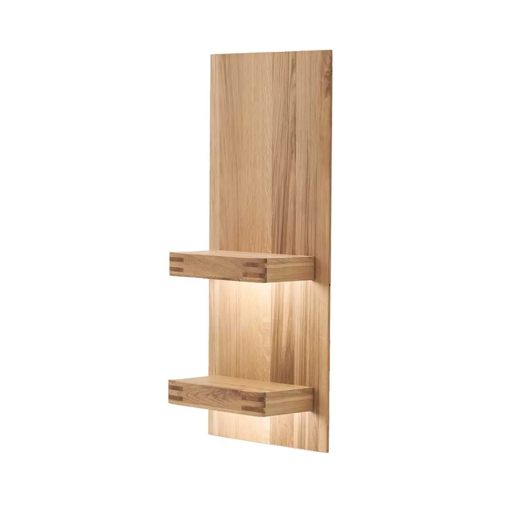 Wohnen Regale<50x115x25 Wandboard mit zwei Ablageböden - Crupean