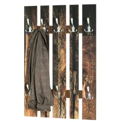 Wohnen Garderoben<65x100x65 Wandgarderobe foliert in Altholz-Optik - Yumcor