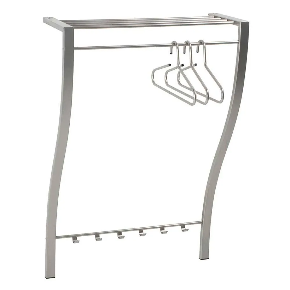 Wohnen Garderoben<75x113x29 Wandgarderobe in Nickelfarben - Jan