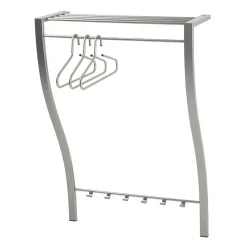 Wohnen Garderoben<75x113x29 Wandgarderobe in Nickelfarben - Jan