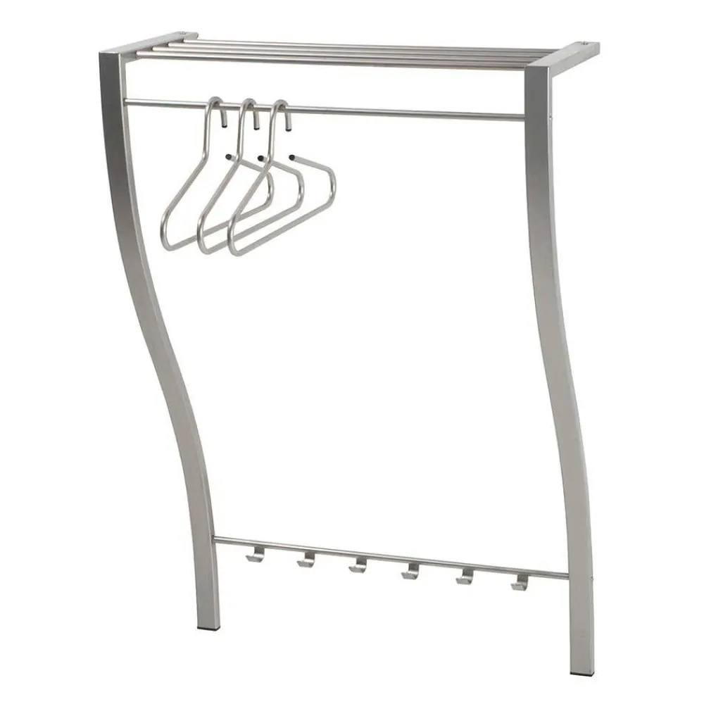 Wohnen Garderoben<75x113x29 Wandgarderobe in Nickelfarben - Jan