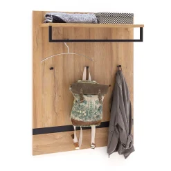 Wohnen Garderoben<90x113x28 Wandgarderobe in Wildeiche Optik - Truvisas