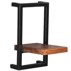 Wohnen Regale<20x35x25 Wandregal aus Massivholz & Metall - Mendoza II