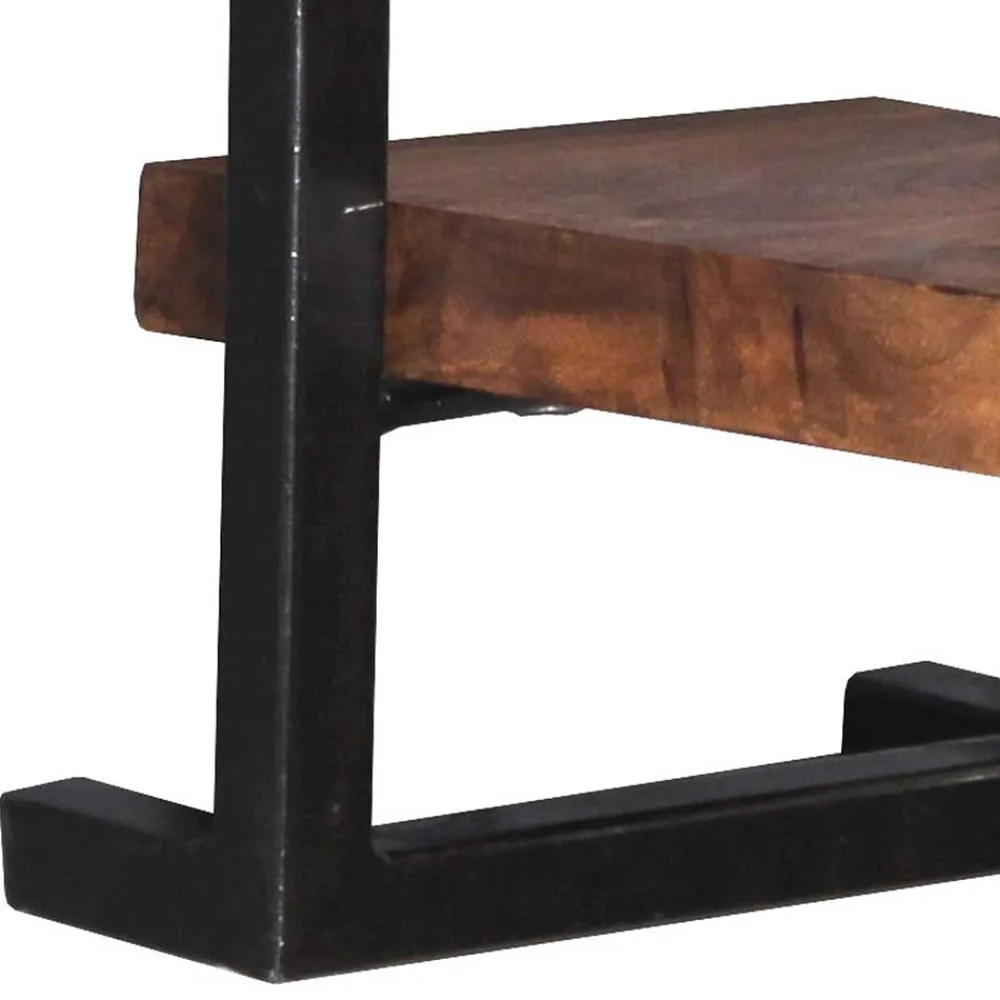 Wohnen Regale<20x35x25 Wandregal aus Massivholz & Metall - Mendoza II