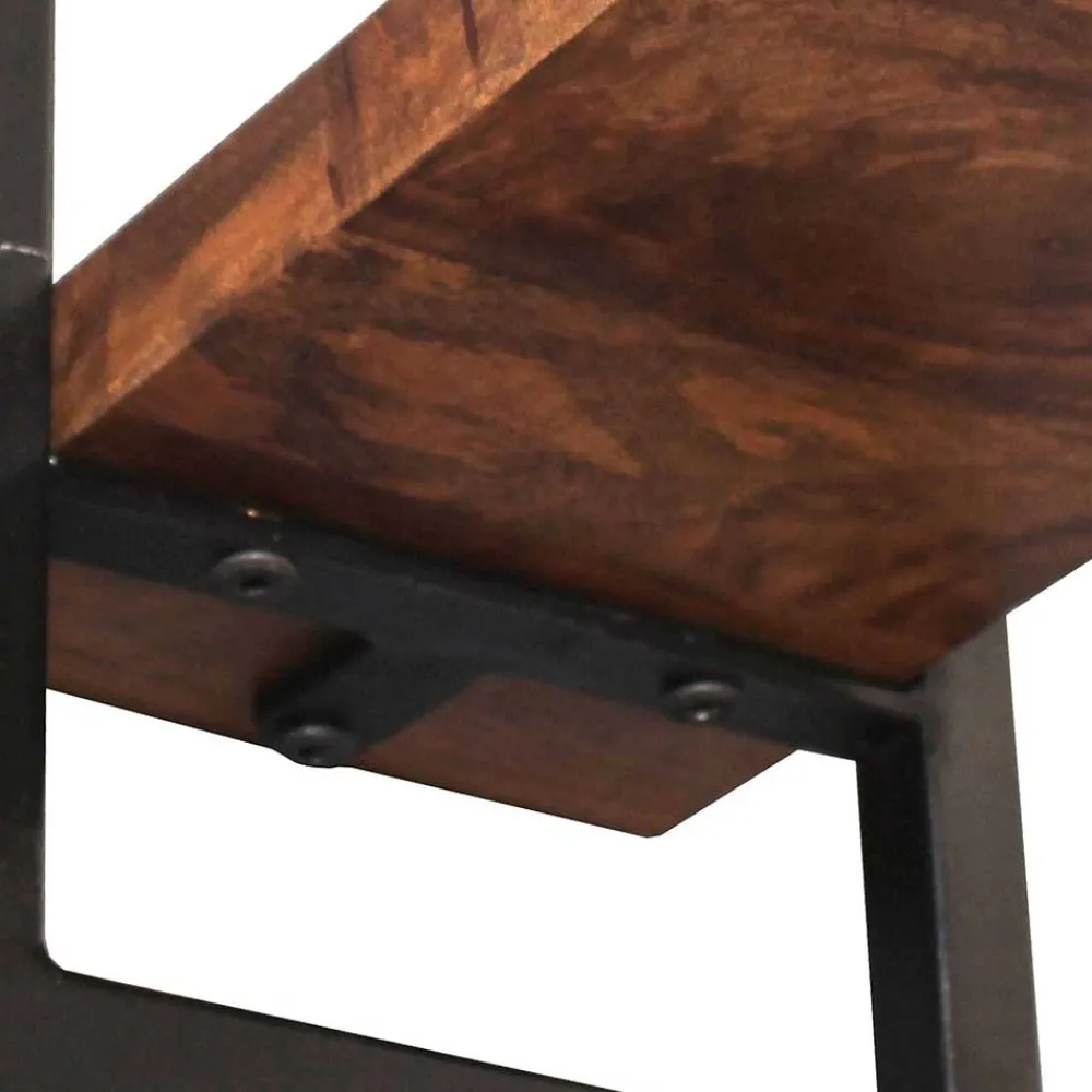 Wohnen Regale<20x35x25 Wandregal aus Massivholz & Metall - Mendoza II