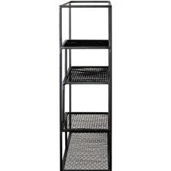 Wohnen Regale<50x60x18 Wandregal aus Metall in Schwarz - Dariano