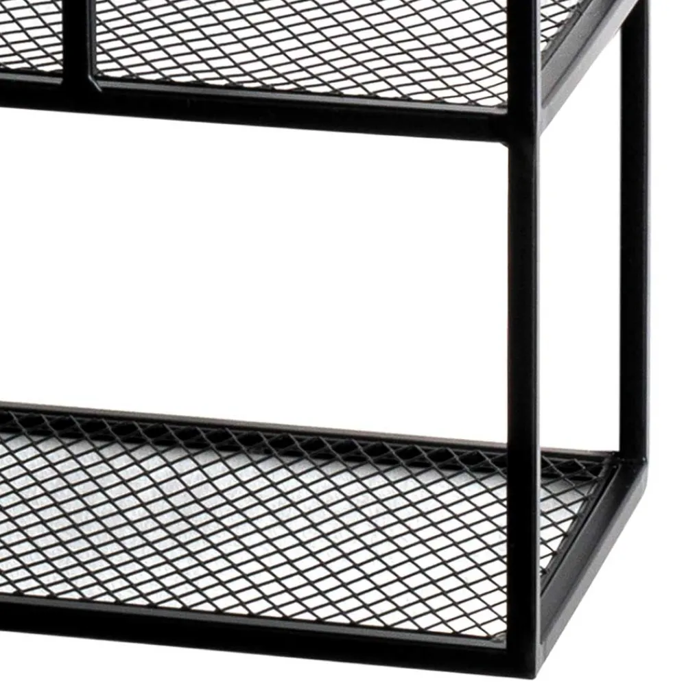 Wohnen Regale<50x60x18 Wandregal aus Metall in Schwarz - Dariano