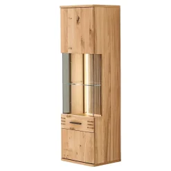 Wohnen Vitrinen<45x149x37 Wandvitrine in Eiche Bianco - Crupean