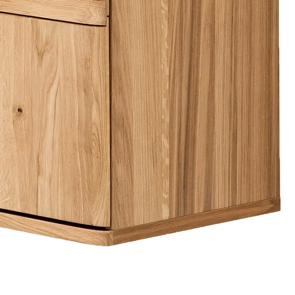 Wohnen Vitrinen<45x149x37 Wandvitrine in Eiche Bianco - Crupean