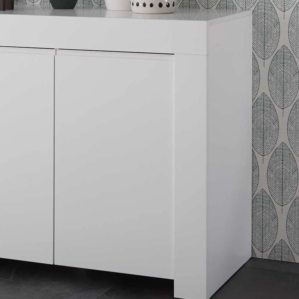 Wohnen Sideboards<138x81x42 Wangengestell Kommode in Weiß - Mikes