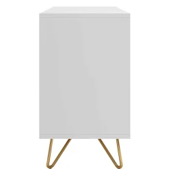 Wohnen Sideboards<120x70x40 Weiße Kommode mit Metallfüßen in Gold - Pestrov