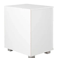 Wohnen Kommoden<45x54x34 Weiße Nachtkommode mit Metallgriffen - Renero