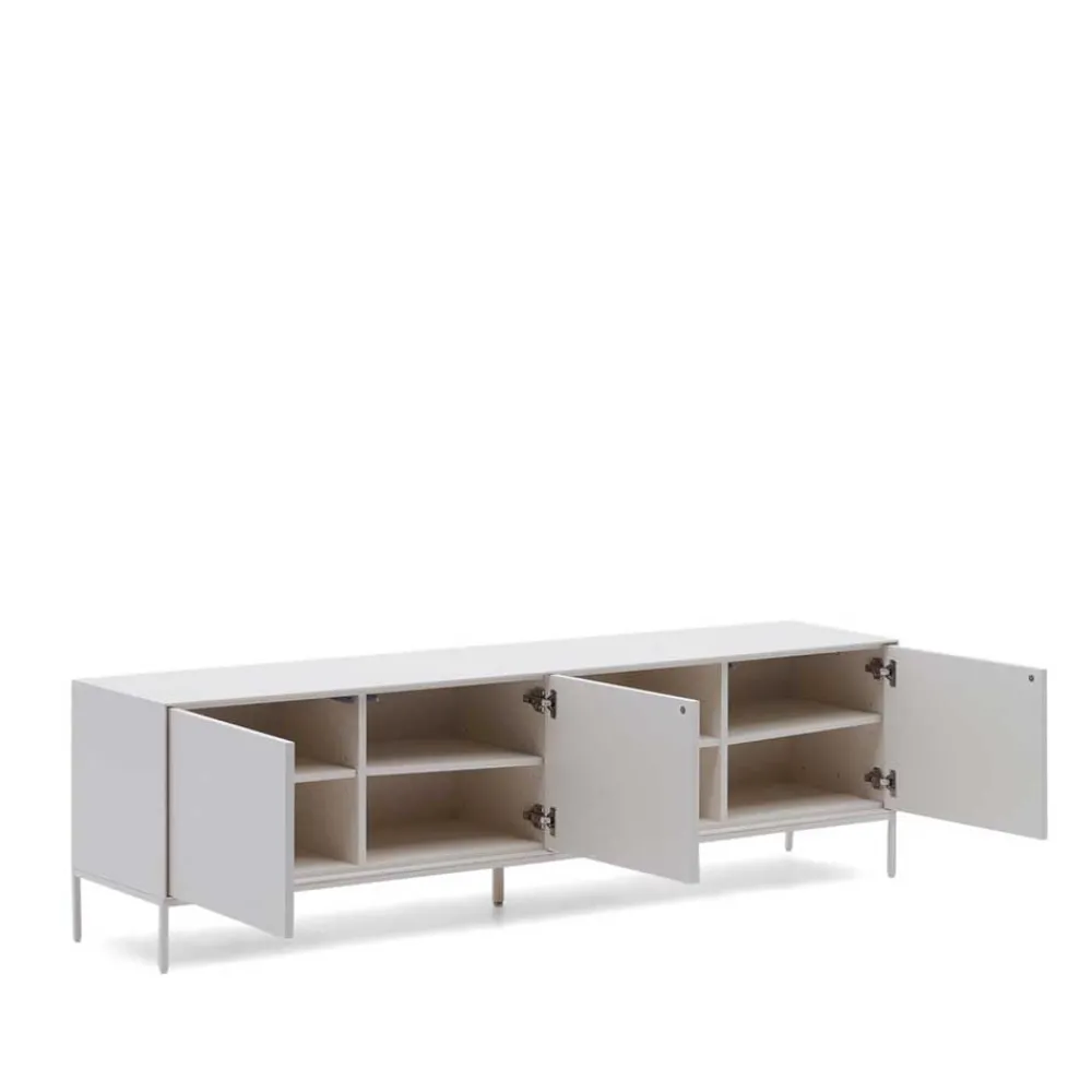 Wohnen Tv & Hifi-Möbel|Lowboards<195x55x40 Weißes Lowboard modern - Dresconio