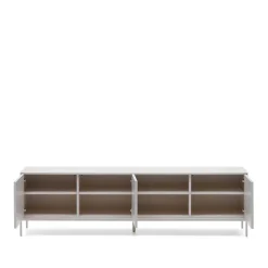 Wohnen Tv & Hifi-Möbel|Lowboards<195x55x40 Weißes Lowboard modern - Dresconio