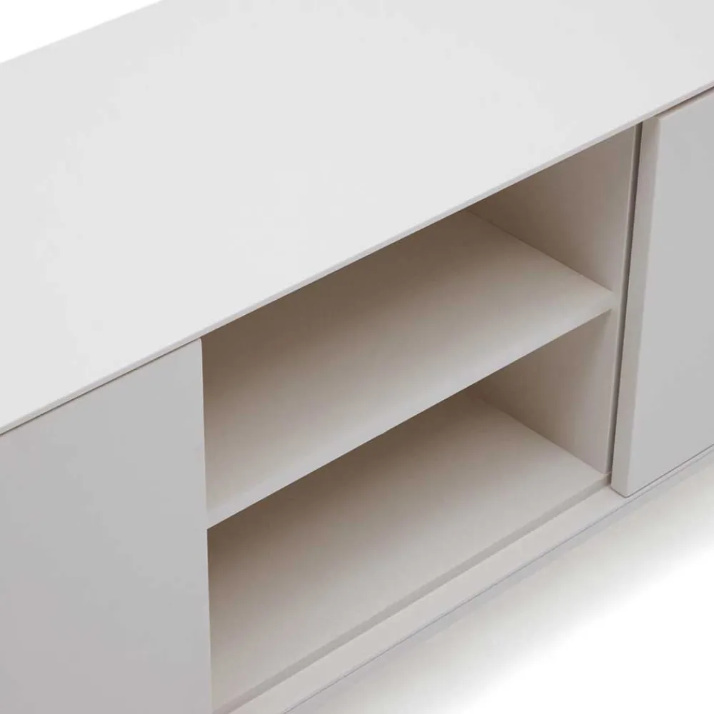 Wohnen Tv & Hifi-Möbel|Lowboards<195x55x40 Weißes Lowboard modern - Dresconio