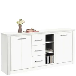 Wohnen Sideboards<170x82x35 Weißes Sideboard auf Sockel - Enzetra